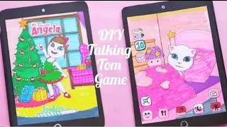 My talking Angela paper quiet book/ DIY my talking angela paper game/ diy paper game #papercraft