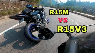 R15M vs R15v3 PURE ADRENALINE || going to crash while chasing fastest r15m