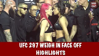 UFC 297 Weigh in Face Off Highlights