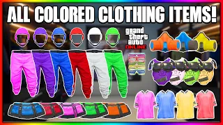 ALL COLORED CLOTHING ITEMS IN 1 VIDEO! GTA 5 Modded Outfit Glitches! | GTA Online