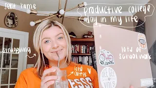 VLOG: productive college day in my life, schoolwork, iced coffee, sent home to quarantine