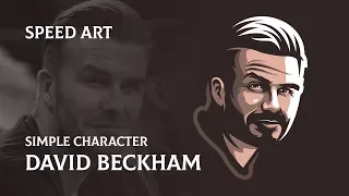 Simple Character David Beckham Speed Art #vectorart