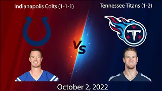 2022 Week 4 Indianapolis Colts vs Tennessee Titans