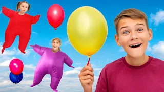 تحدي البالونات والمزيد من العاب الاطفال