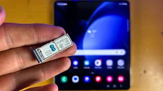 How To Insert SIM Card in Samsung Galaxy Z Fold 5 [Dual SIM]