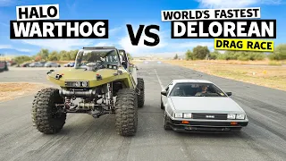 1,000hp HALO Warthog vs Marty McFly’s 500hp Dream DeLorean // THIS vs THAT