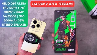 HP GAMING 2 JUTAAN PALING MANTAP‼️UNBOXING INFINIX HOT 40 PRO + TES GAMING & KAMERA - Indonesia