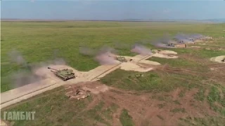 Армия России: Залповая стрельба гаубиц «Мста Б» и САУ «Акация»