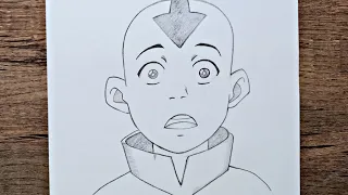 How to draw Aang from Avatar| step-by-step| drawing tutorial for beginners