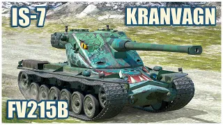 Kranvagn, IS-7 & FV215b • WoT Blitz Gameplay