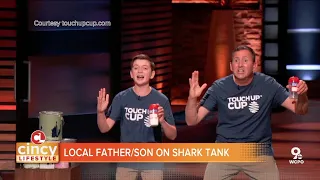 Local Father/Son Duo Pitch Their Idea Touch Up Cup on Shark Tank (Oct. 14, 2020) | Cincy Lifestyle