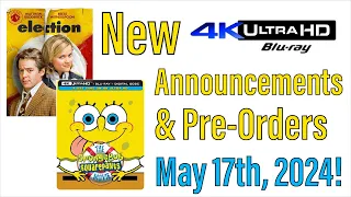 New 4K UHD Blu-ray Announcements & Pre-Orders for May 17th, 2024!