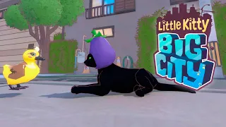 КОТ - БАКЛАЖАН СТАЛ СПАСИТЕЛЕМ УТЯТ  ►  Little Kitty, Big City  #2 #юлик #littlekittybigcity #kitty