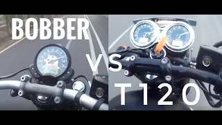 Triumph Bobber vs Bonneville T120 | Which is QUICKER?