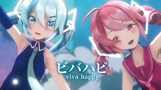 【MMD】ビバハピ　-viva happy-　初音ミク×重音テト