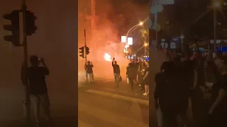 Roma Fans Arrived in Budapest Tonight #asroma#romanisti#curvasudroma#ultrasroma#uelfinal#awaydays