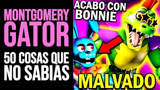 FNAF SECURITY BREACH: 50 Cosas que NO SABÍAS de MONTGOMERY GATOR | Curiosidades