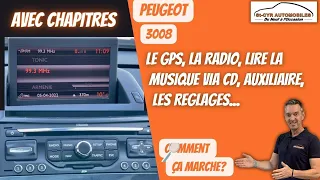 Peugeot 3008, Ecran et GPS, le pad de commande, la radio, les réglages, le bouton trafic...