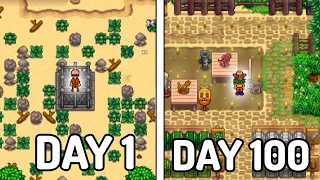 I Played 100 Days As A HERMIT In Stardew Valley