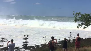 Huge 55 Foot Swell At Sharks Cove - February 22 2016