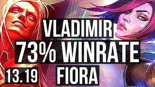 VLADIMIR vs FIORA (TOP) | 8/1/10, 73% winrate, Legendary | TR Master | 13.19