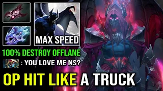 MOST OP HERO 100% Max Speed Nightstalker Crazy Hit Like a Truck with IO Combo Dota 2