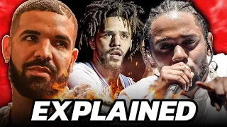 Drake, J Cole, and Kendrick Lamar Beef explained in 5 mins