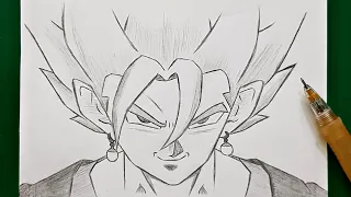 how to draw Vegito ( dragon ball ) | Vegito step by step | easy anime tutorial