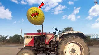 Monster Balloon Vs Tractor - Experiment | Unexpected Result 😮 | Monster Ballon Experiment |