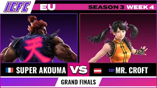 Super Akouma (Akuma) vs Mr Croft (Xiaoyu) Grand Finals ICFC TEKKEN EU: Season 3 Week 4