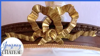 RESTORING and installing an ANTIQUE BED CROWN, part 2 - Journey to the Château de Colombe, Ep. 69