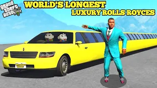 GTA 5 - Franklin Finds the World's Longest LUXURY ROLLS ROYCES! | GTA 5 Mods
