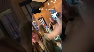 Life in college vs ... #collegelife via kassierios tiktok