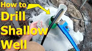 Easy SHALLOW WELL DRILLING Howto DiY drill 25 ft shallow well