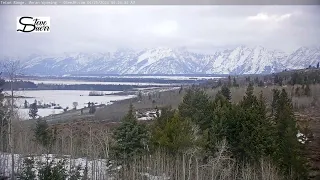 Teton Time Lapse of sunrise viewed from Buffalo Valley on April 25, 2024