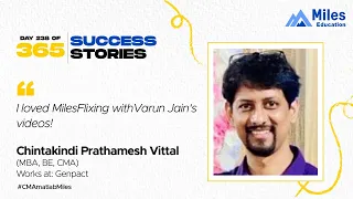 US CMA  Chintakindi Prathamesh Vittal | Day 238 | 365 days, 365 success stories # Season2