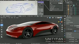 concept car quick modeling - vehicle 004 - part 01 - 4x timelapse