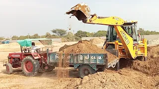 JCB machine and Tractor sand fill videos ll