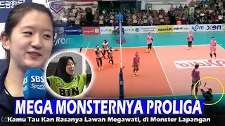 MEGA MONSTERNYA LAPANGAN !! Reaksi Bintang Korea Melihat Mega Bersinar di Proliga Tampil Ngamuk