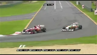 Fernando Alonso overtake on Vitantonio Liuzzi  Australian GP 2010