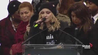 Madonna says good will win in the end during Women's March on Washington