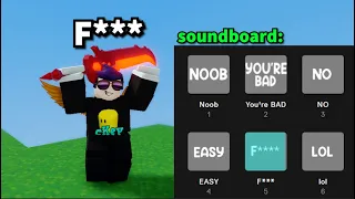 i Trolled my friend with Sound Board (Roblox Bedwars)