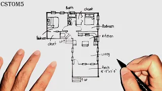 Below $10000 L Shaped House Plan