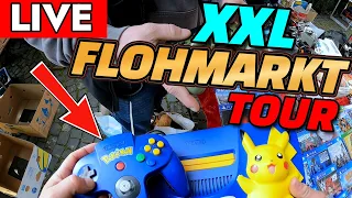 LIVE Flohmarkt Action - Tolle Funde auf dem XXL Trödel - Pokemonkarten, Nintendo, Playstation uvm.