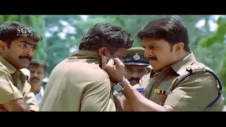 Police Sudeep Teaches A Lesson To Government Bus Driver About National Safety | Kannada Movie Scenes