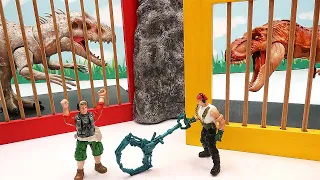 Dinosaur Prison Is Broken! T-Rex Indominus VS Dino Hunter