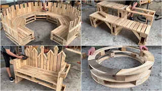 Top 4 Coolest Garden Bench Ideas from Pallet - Creative Up cycled Pallet Ideas For The Garden 2023