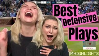 New Zealand Girl Reacts to BEST BASEBALL DEFENSIVE PLAYS ****INCREDIBLE****