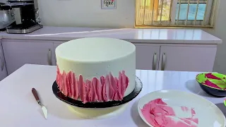 How to make a textured buttercream design with spatula/ beginners friendly