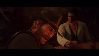 Red Dead Redemption 2 - пьянка в салуне Arthur & Lenny